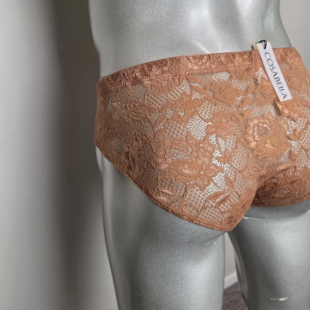 Cosabella Never Say Never Men's‎ Lace Brief Brown Luxury Stretch Lace Underwear